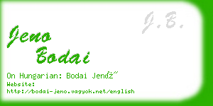 jeno bodai business card